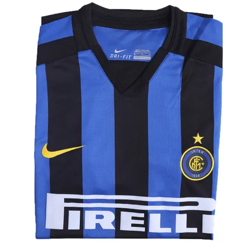 Inter Milan 2002-03 Home Shirt in blue, black view 3