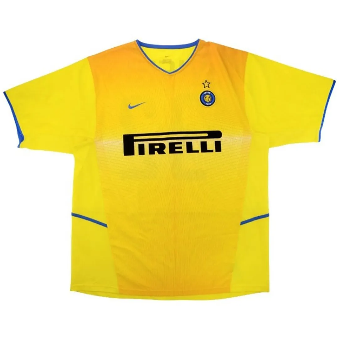 Inter Milan 2002-03 Third Shirt in yellow, blue