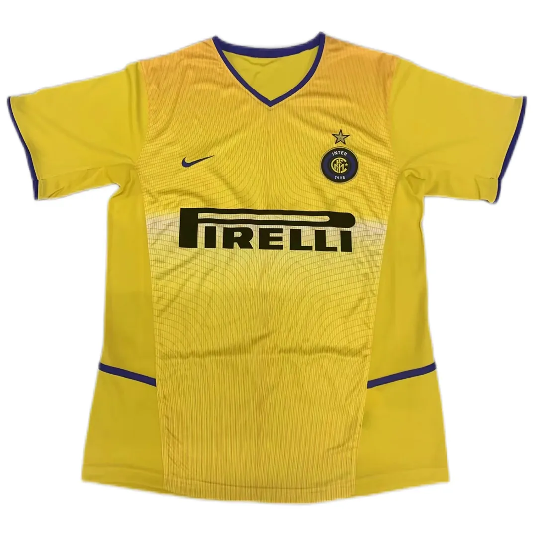 Inter Milan 2002-03 Third Shirt in yellow, blue view 2