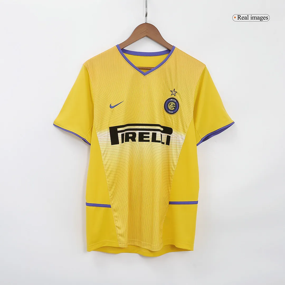Inter Milan 2002-03 Third Shirt in yellow, blue view 4