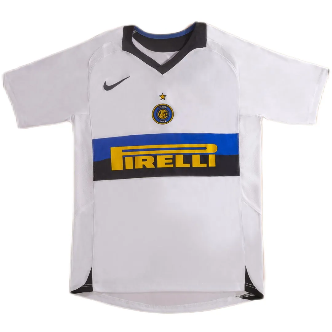 Inter Milan 2005-06 Away Shirt in white, blue, black