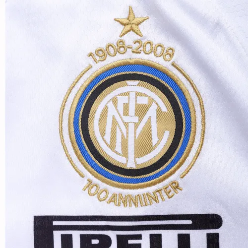 Inter Milan 2007-08 Centenary Away Shirt in white, red view 4