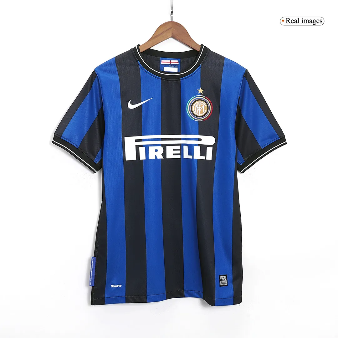 Inter Milan 2009-10 Home Shirt in blue, black view 3