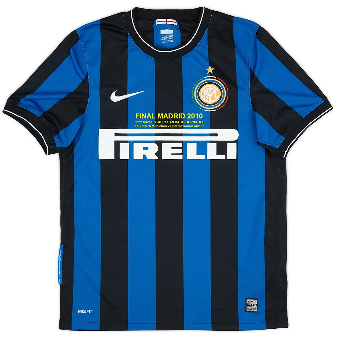 Inter Milan 2010 Champions League Final Home Shirt in blue, black