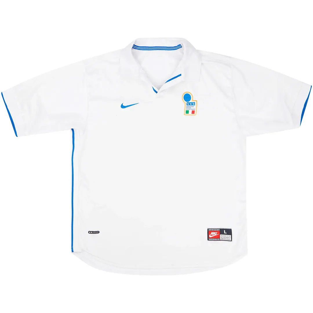 Italy 1998 World Cup Away Shirt – Baggio 18 in white, blue view 3