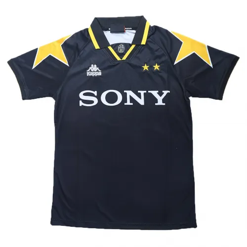Juventus 1996-97 Away Shirt in navy, yellow