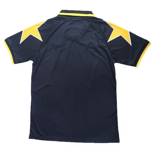Juventus 1996-97 Away Shirt in navy, yellow view 2