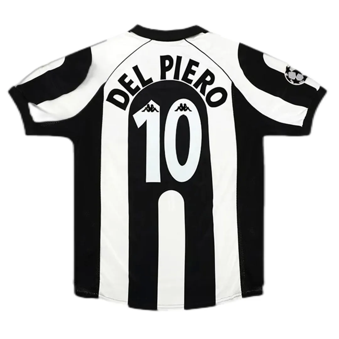 Juventus 1997-98 Home Shirt – Del Piero 10 in black, white