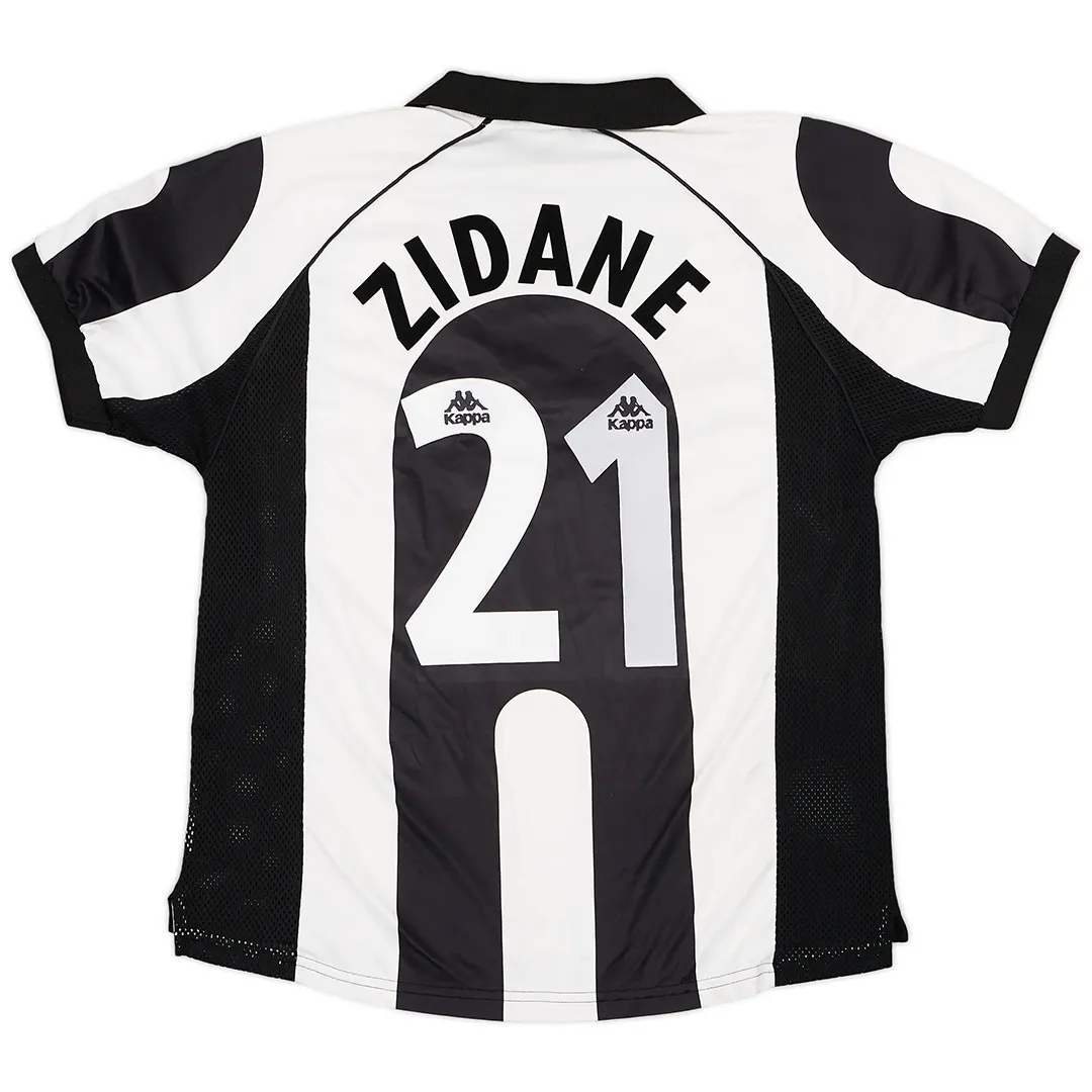 Juventus 1997-98 Home Shirt – Zidane 21 in black, white