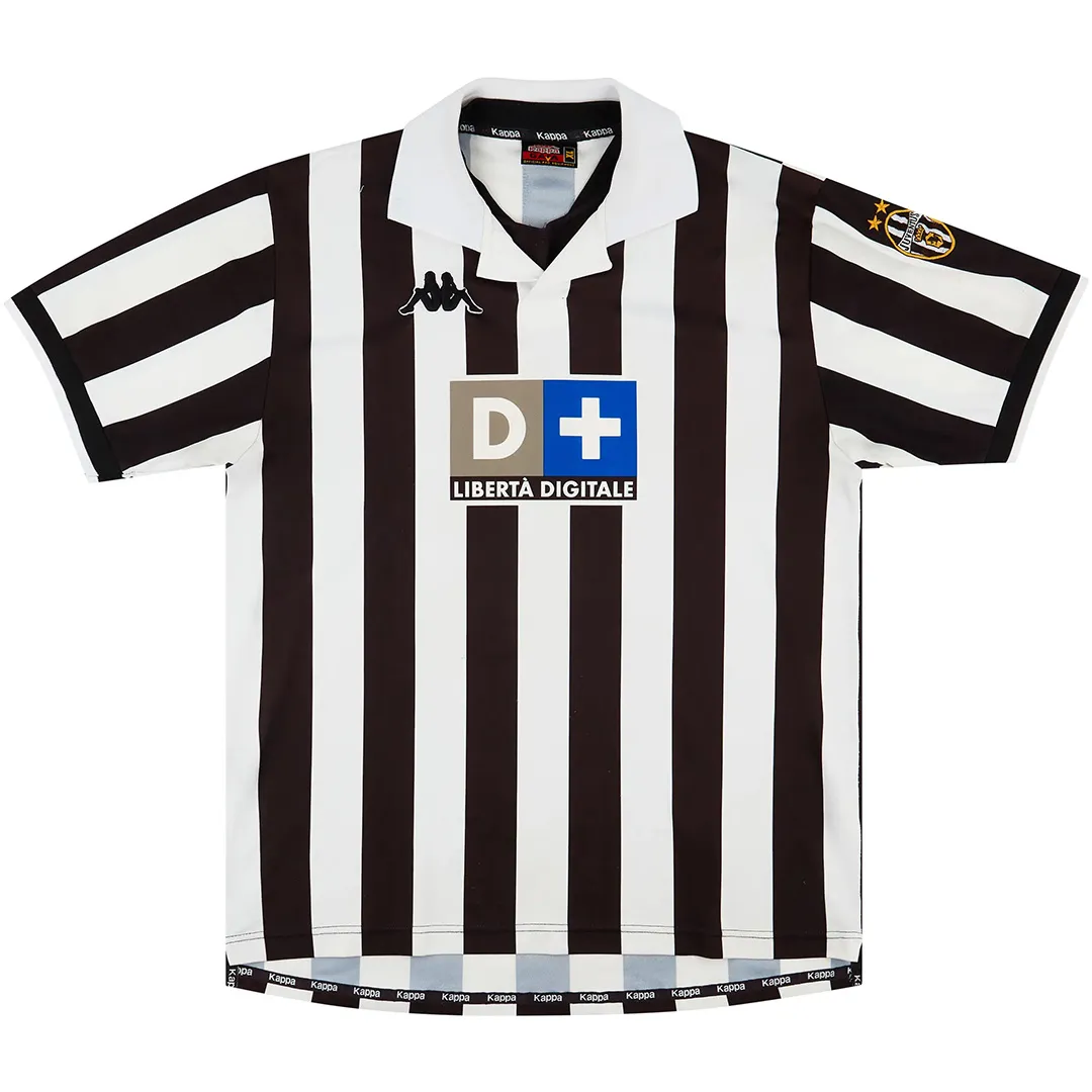 Juventus 1998-99 Home Shirt in black, white