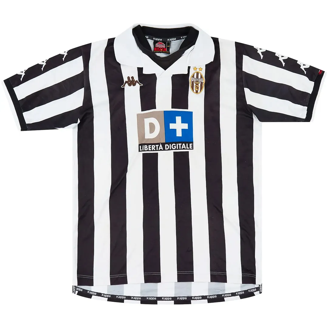 Juventus 1999-2000 Home Shirt in black, white
