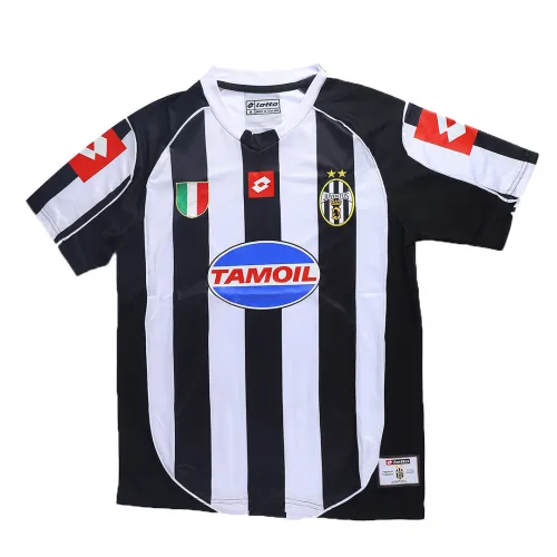 Juventus 2002-03 Champions League Home Shirt in black, white view 3