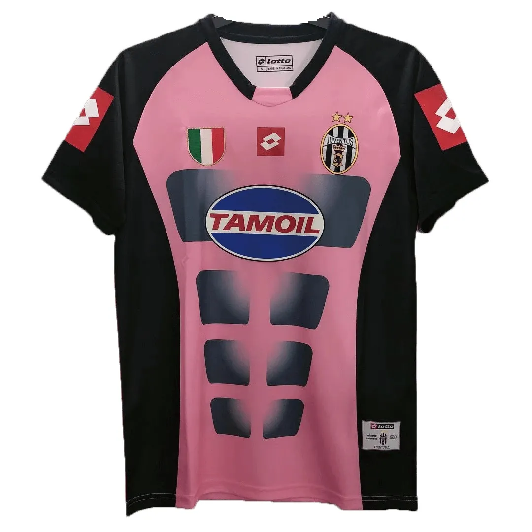 Juventus 2002-03 Goalkeeper Shirt in pink, black