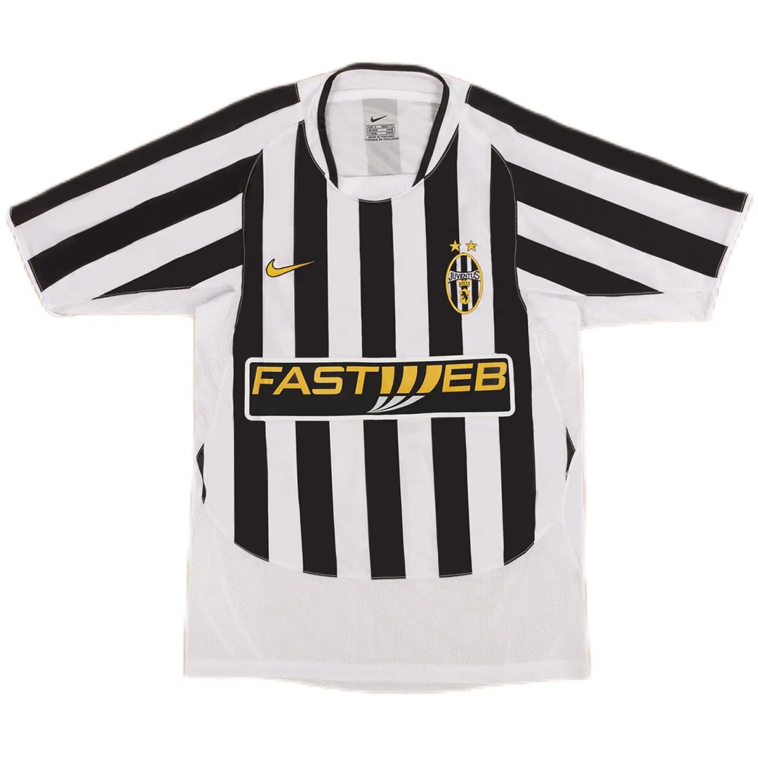 Juventus 2003-04 Home Shirt in black, white