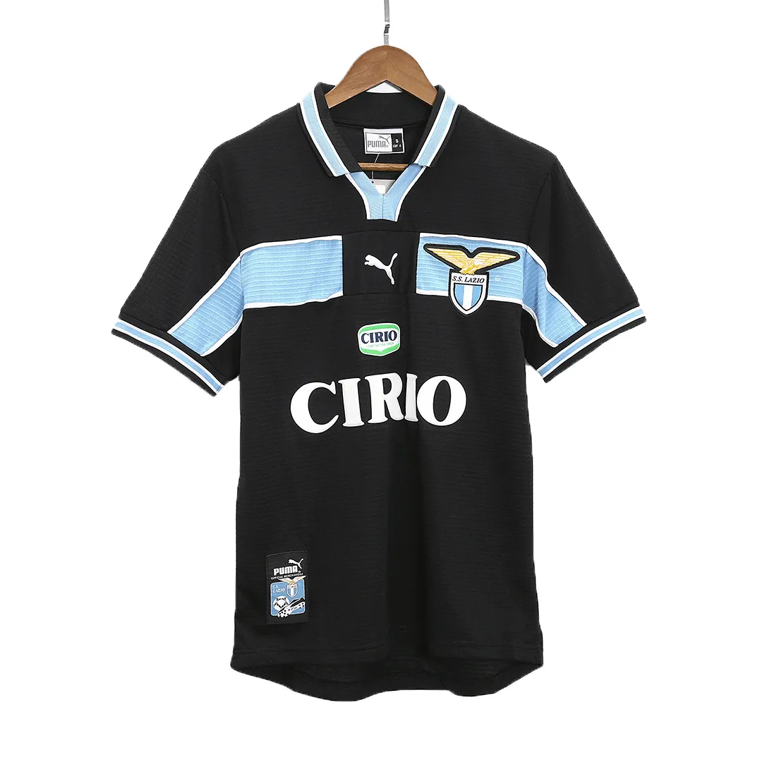 Lazio 1998-2000 Away Shirt in black, sky blue view 3