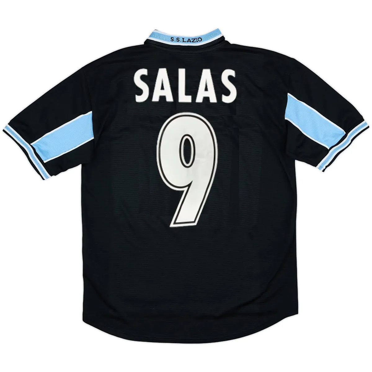 Lazio 1998-2000 Away Shirt – Salas 9 in black, sky blue