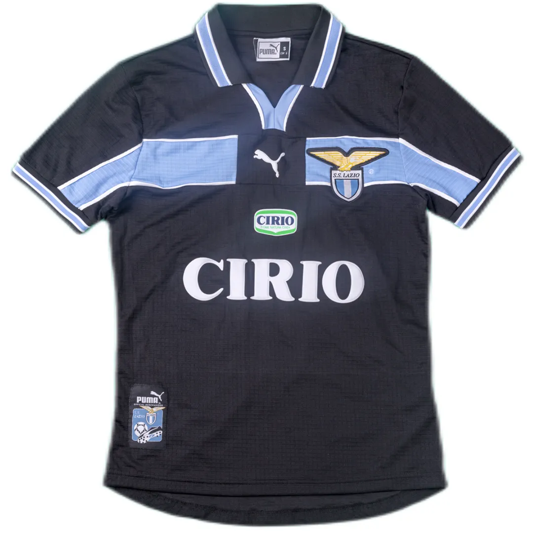 Lazio 1998-2000 Away Shirt – Salas 9 in black, sky blue view 2