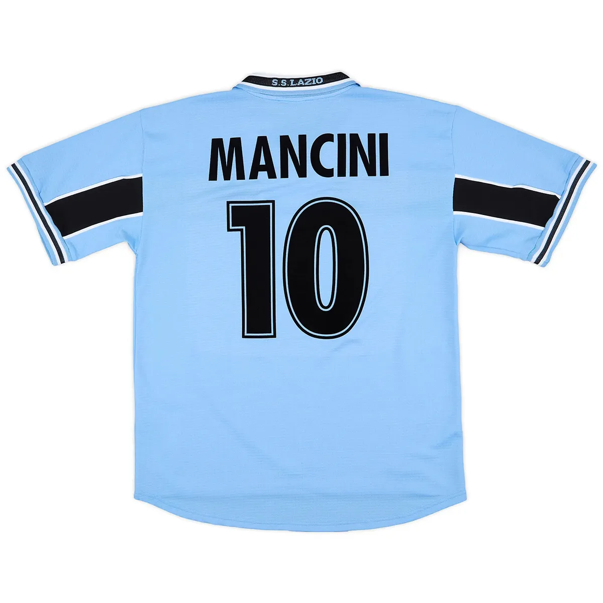Lazio 1998-2000 Home Shirt – Mancini 10 in sky blue, navy