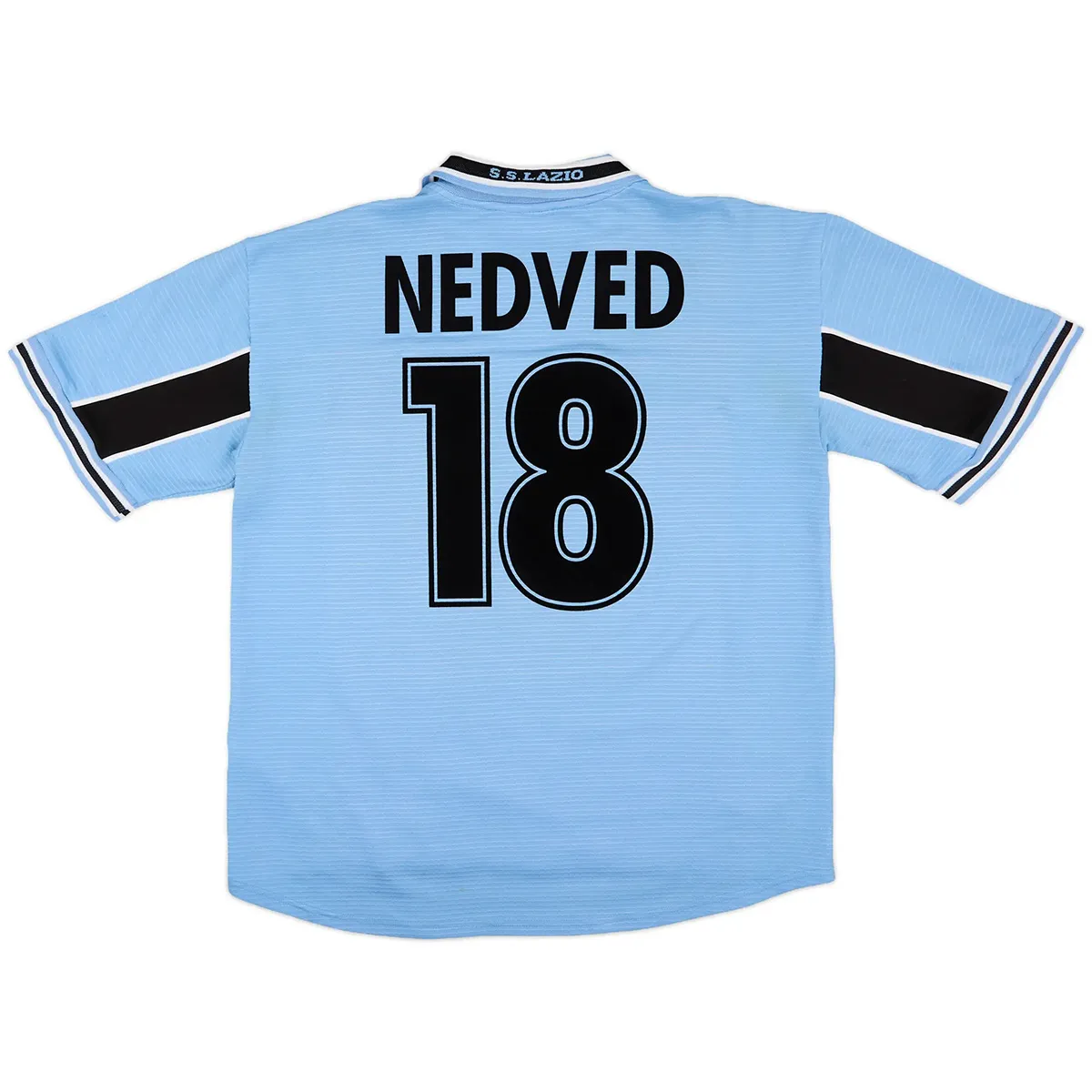 Lazio 1998-2000 Home Shirt – Nedved 18 in sky blue, navy