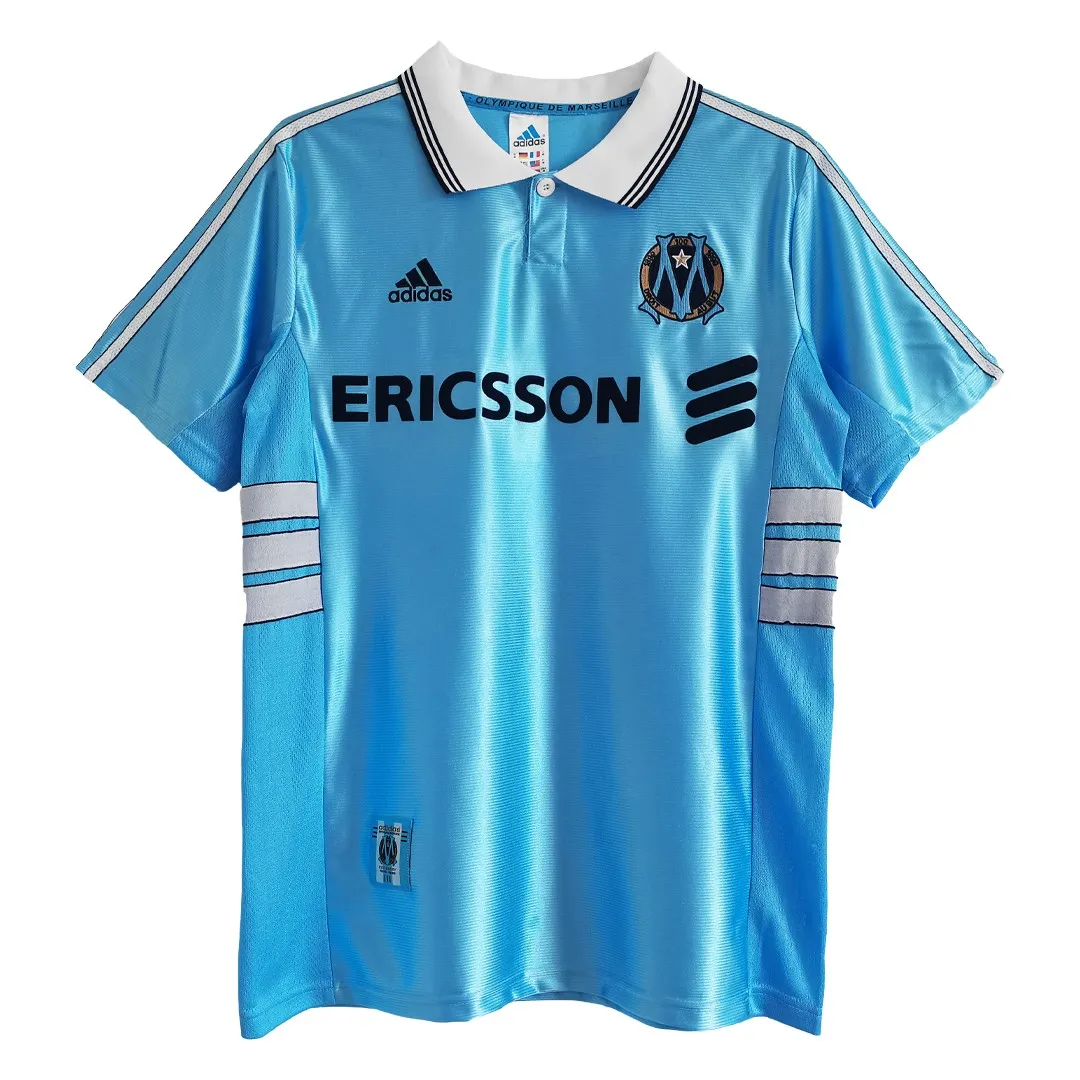 Marseille 1998-99 Away Shirt in sky blue, white view 2