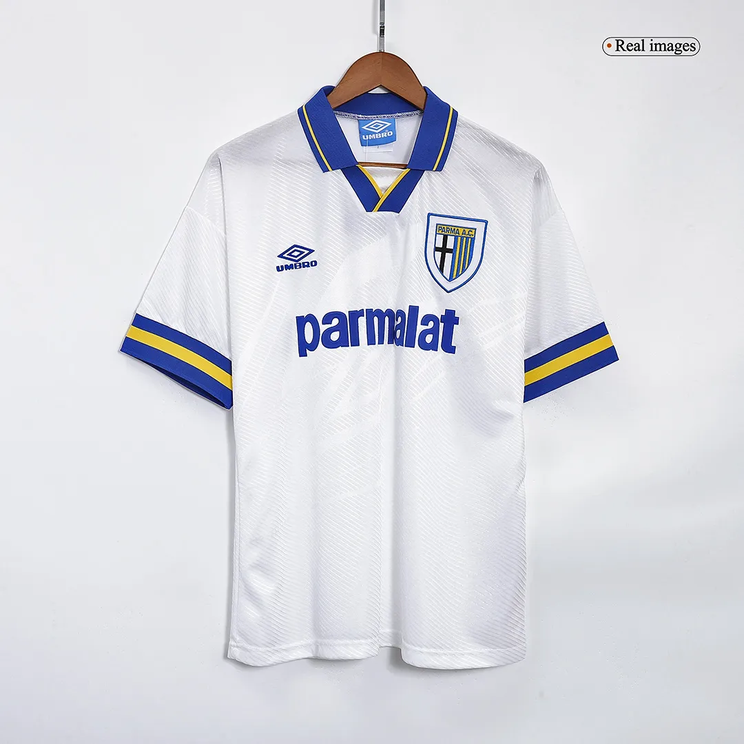 Parma 1993-95 Home Shirt in white, blue, yellow view 4