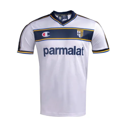 Parma 2002-03 Away Shirt in white, navy, yellow view 3