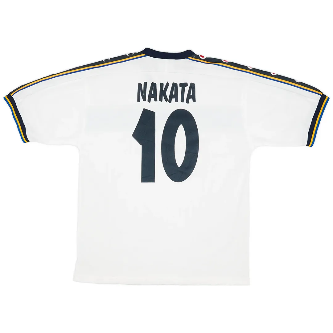Parma 2002-03 Away Shirt – Nakata 10 in white, navy, yellow