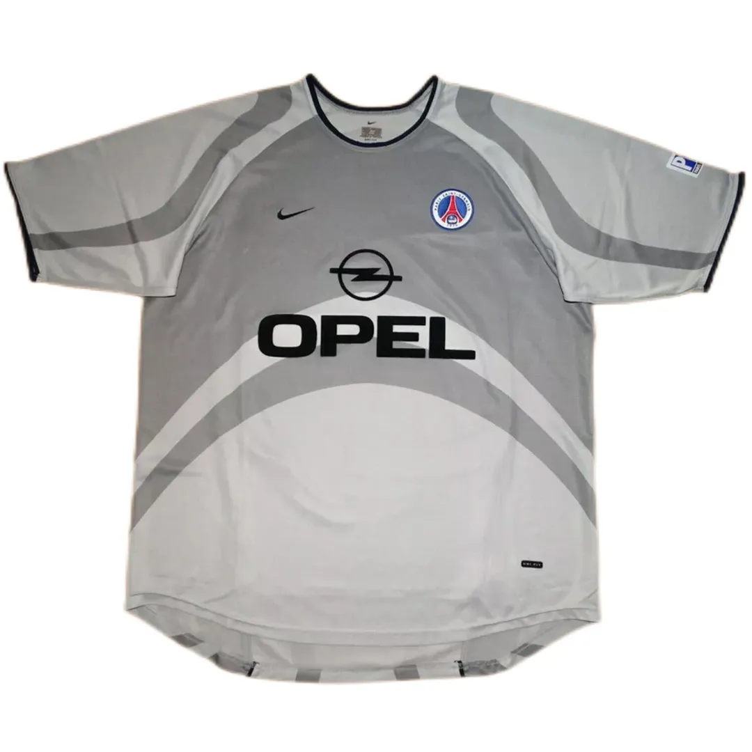 PSG 2001-02 Away Shirt – Ronaldinho 21 in grey, white view 2