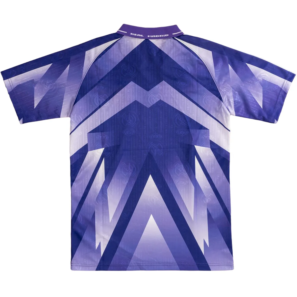 Real Madrid 1996-97 Away Shirt in purple, white view 2