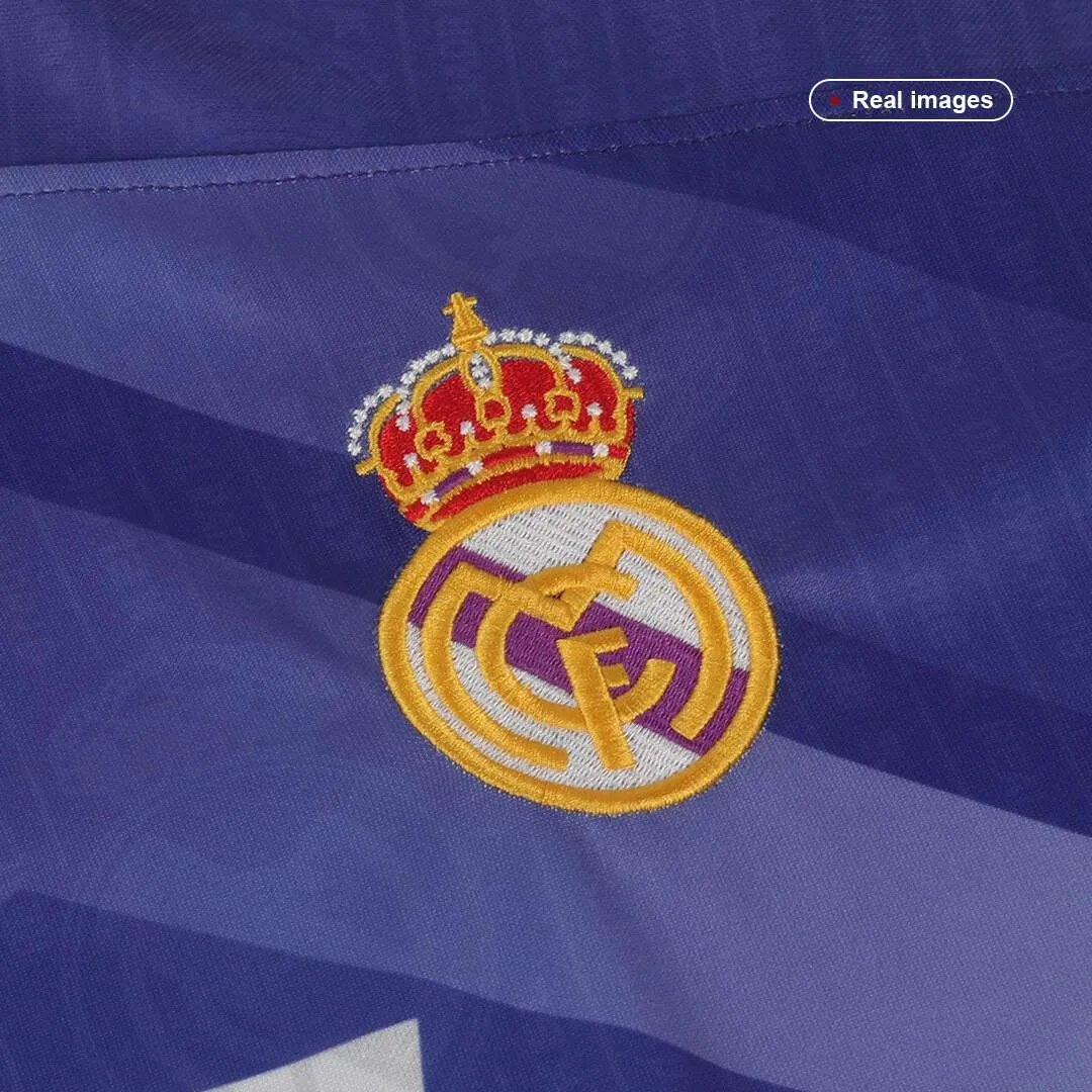 Real Madrid 1996-97 Away Shirt in purple, white view 4