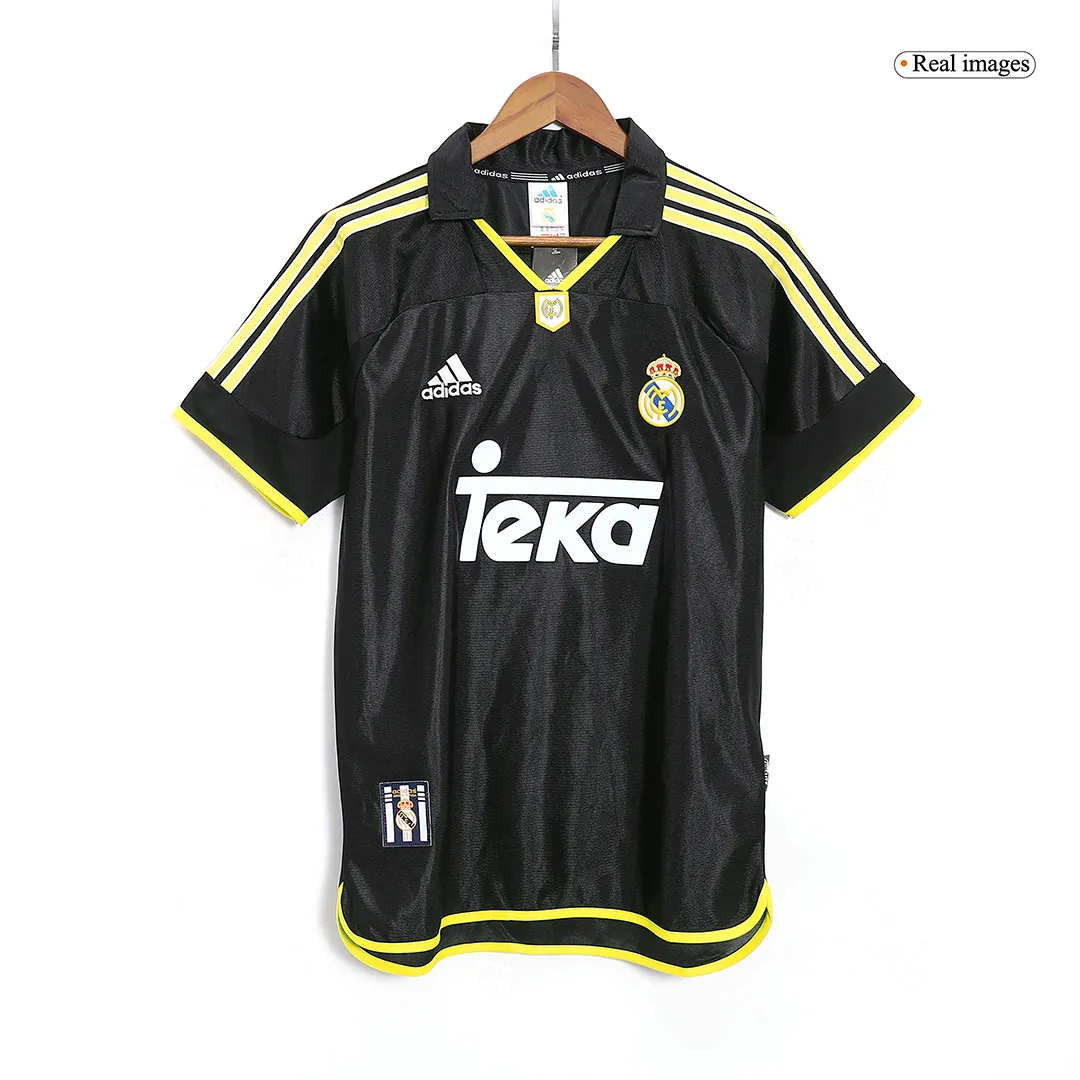 Real Madrid 1999-2001 Away Shirt in black, yellow view 3