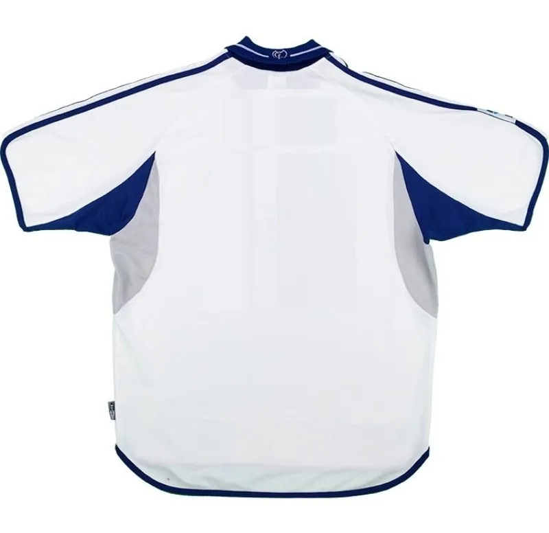 Real Madrid 2000-01 Home Shirt in white, navy view 2
