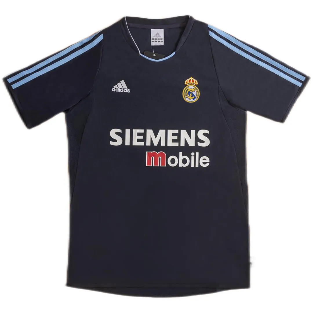 Real Madrid 2003-04 Away Shirt – Ronaldo 9 in navy, light blue view 2