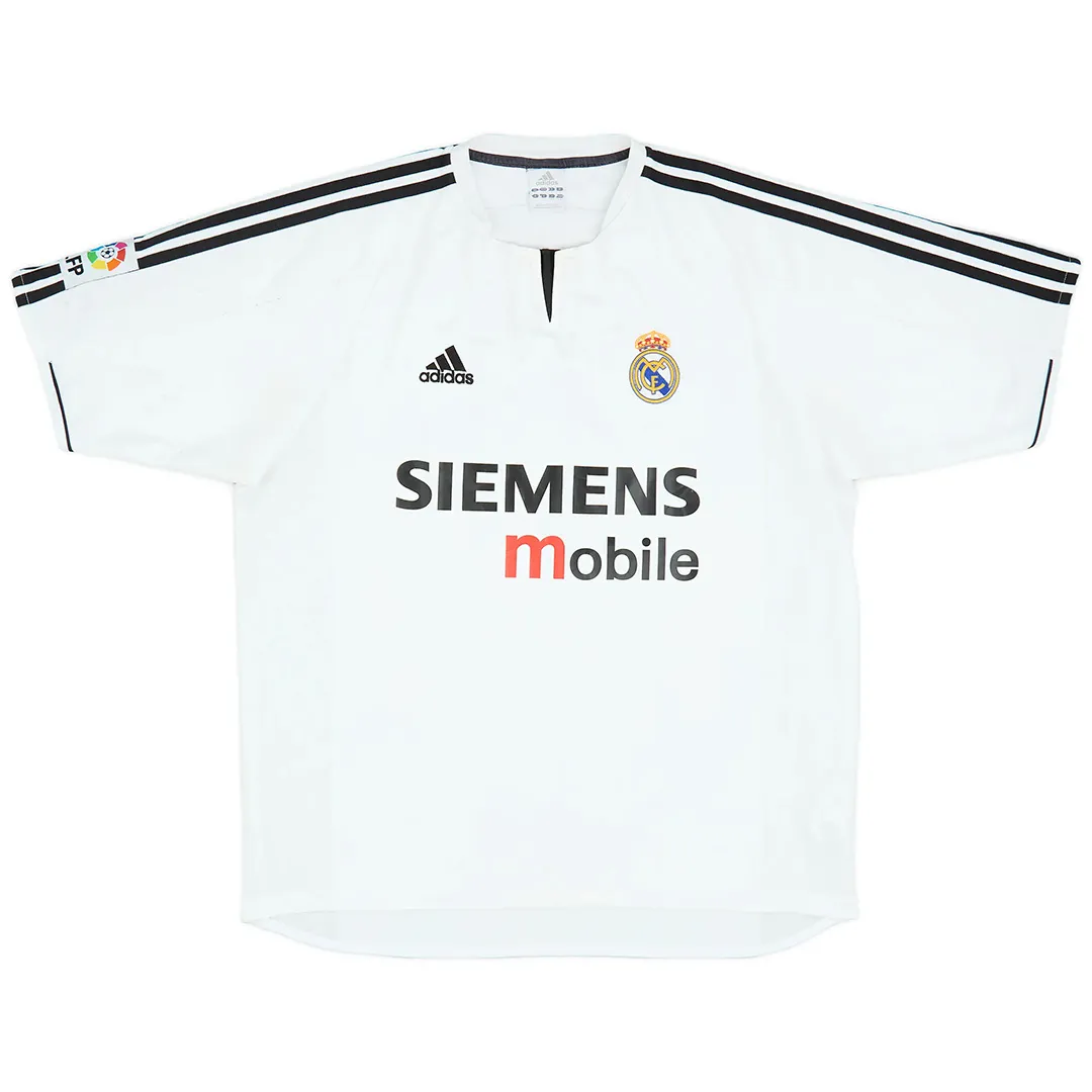 Real Madrid 2003-04 Home Shirt in white, black