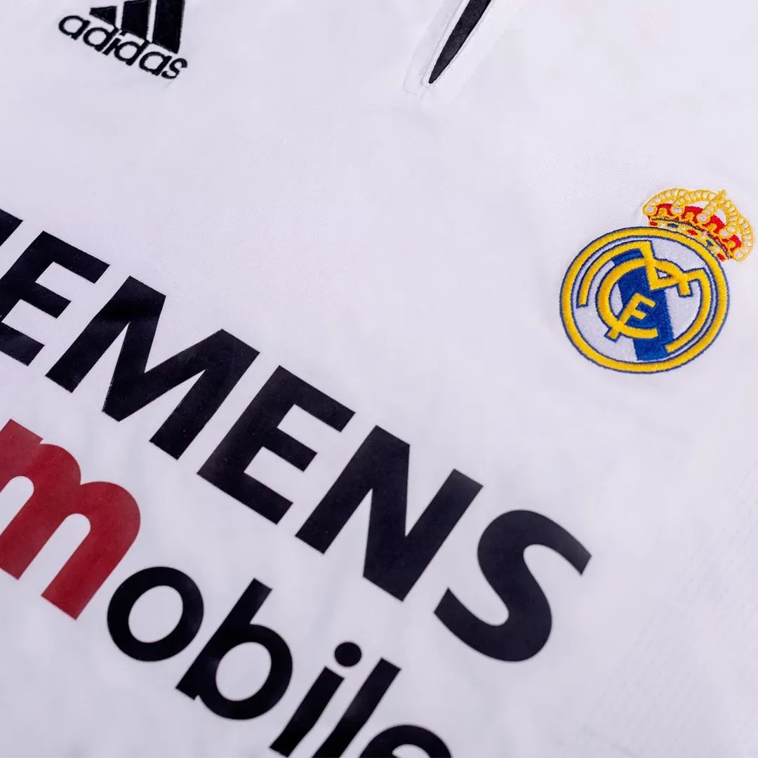 Real Madrid 2003-04 Home Shirt in white, black view 3