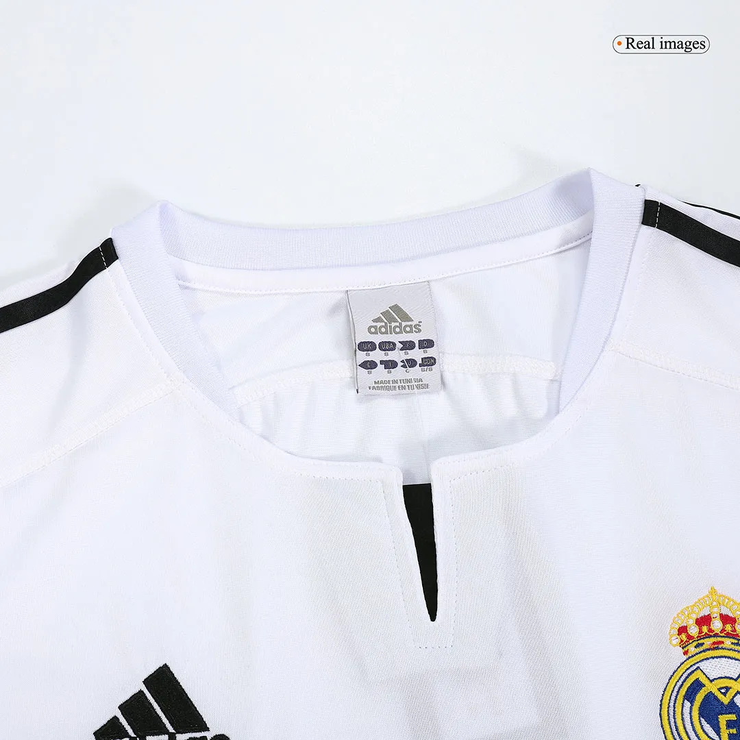 Real Madrid 2003-04 Home Shirt in white, black view 5