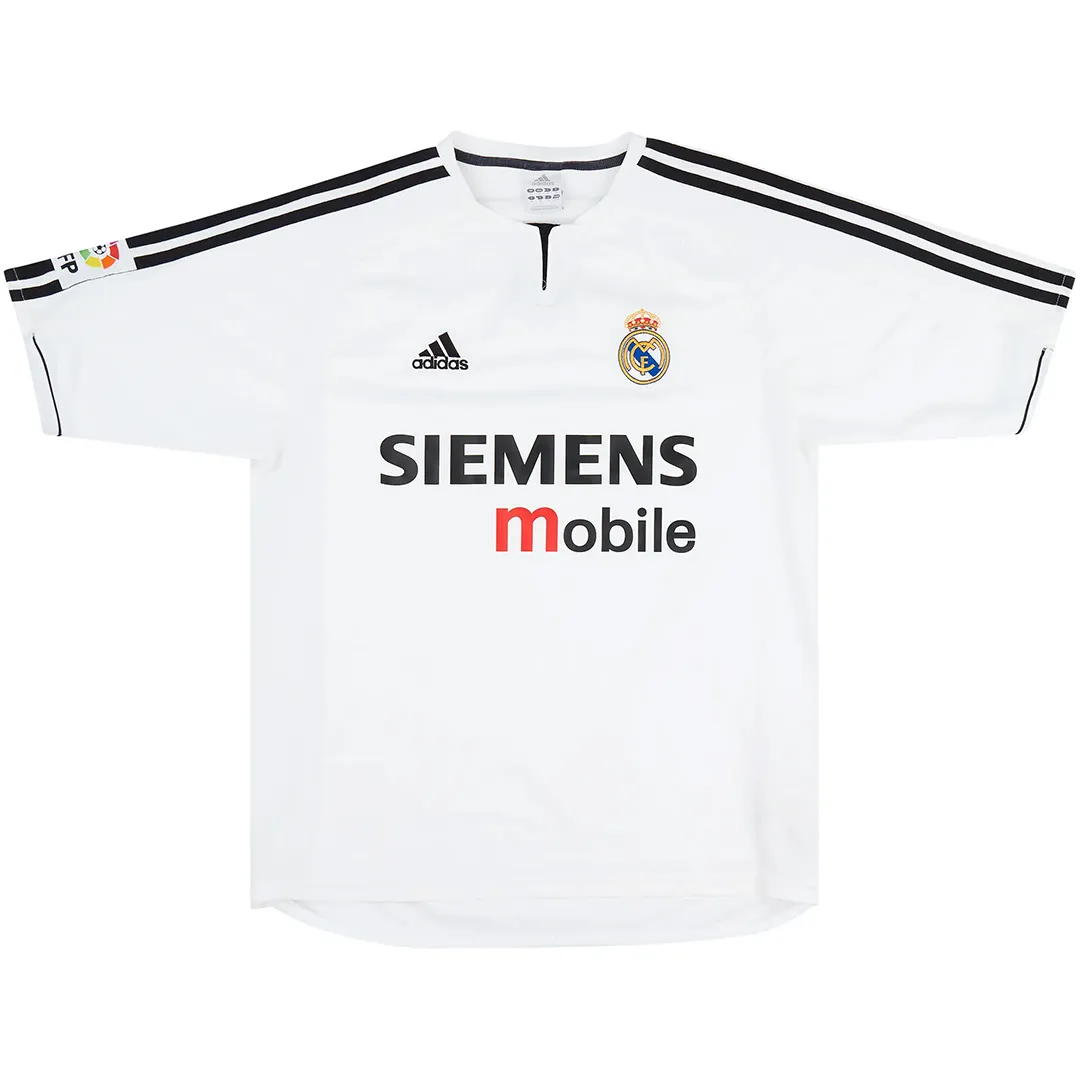 Real Madrid 2003-04 Home Shirt – Ronaldo 9 in white, black view 2