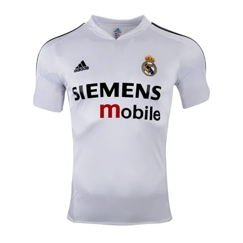 Real Madrid 2004-05 Home Shirt in white, black view 3