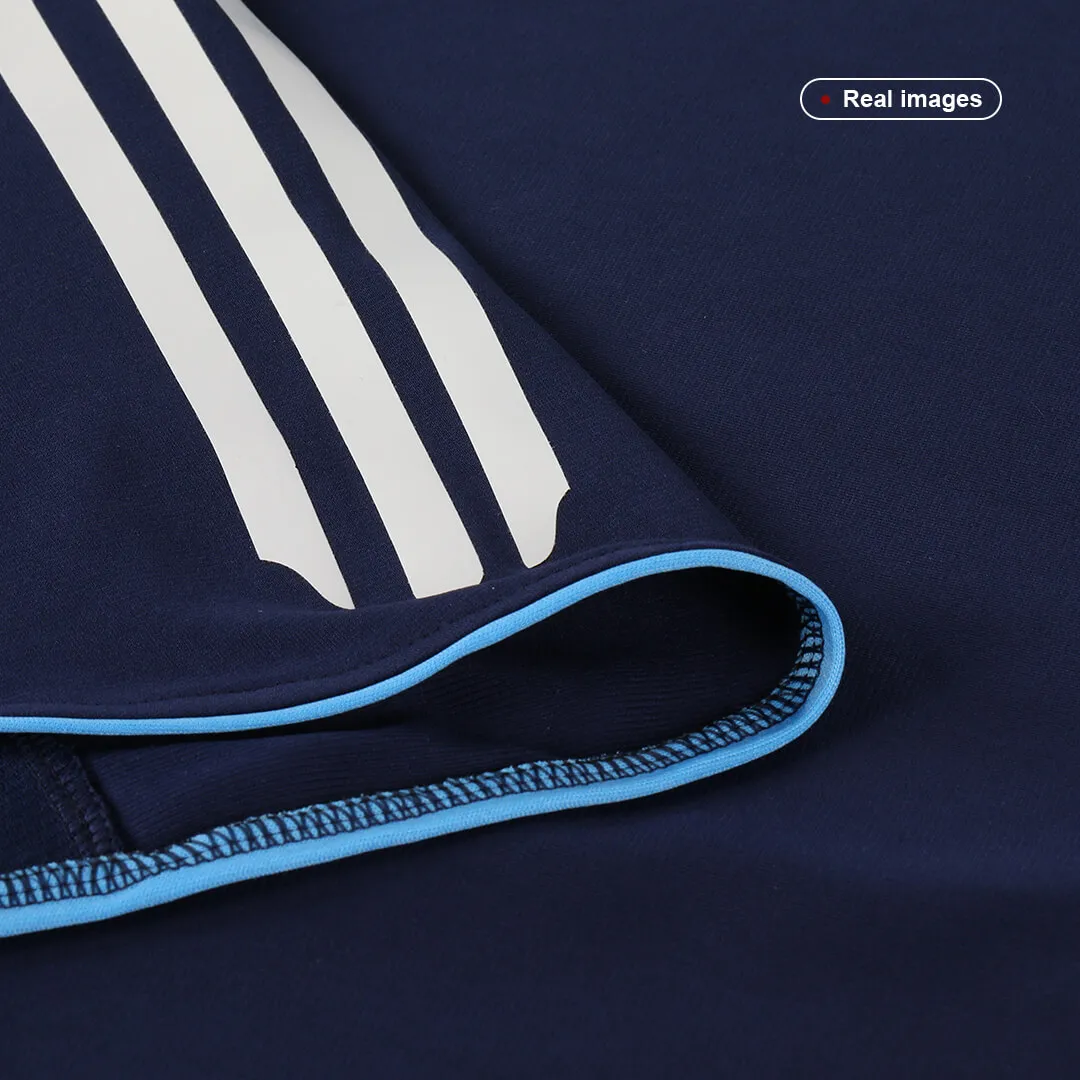 Real Madrid 2005-06 Away Shirt in navy, light blue view 5