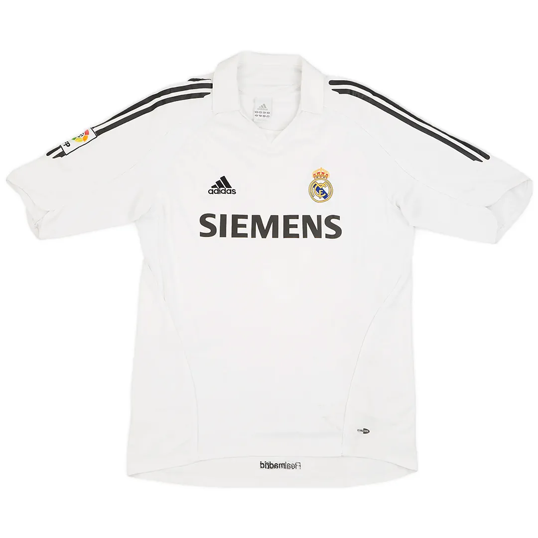 Real Madrid 2005-06 Home Shirt in white, black