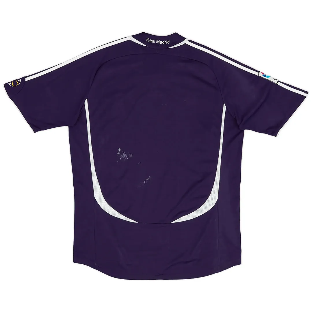 Real Madrid 2006-07 Third Shirt in purple, white view 2