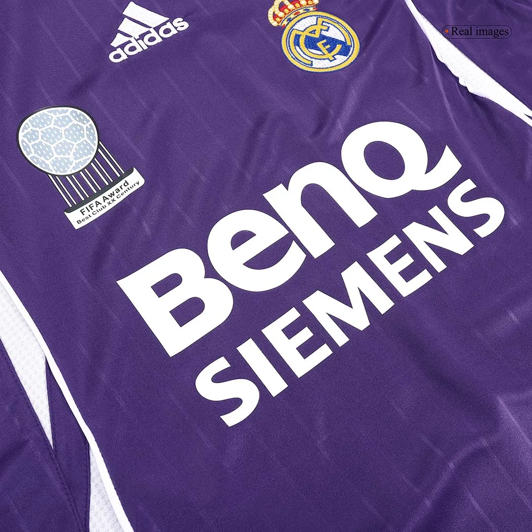 Real Madrid 2006-07 Third Shirt in purple, white view 3