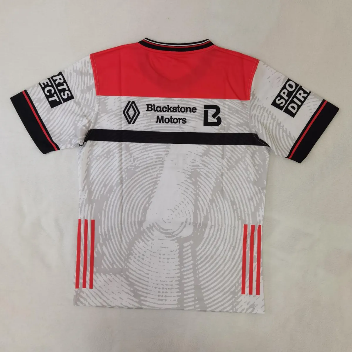 Louth GAA Away Jersey in white, red, black view 2