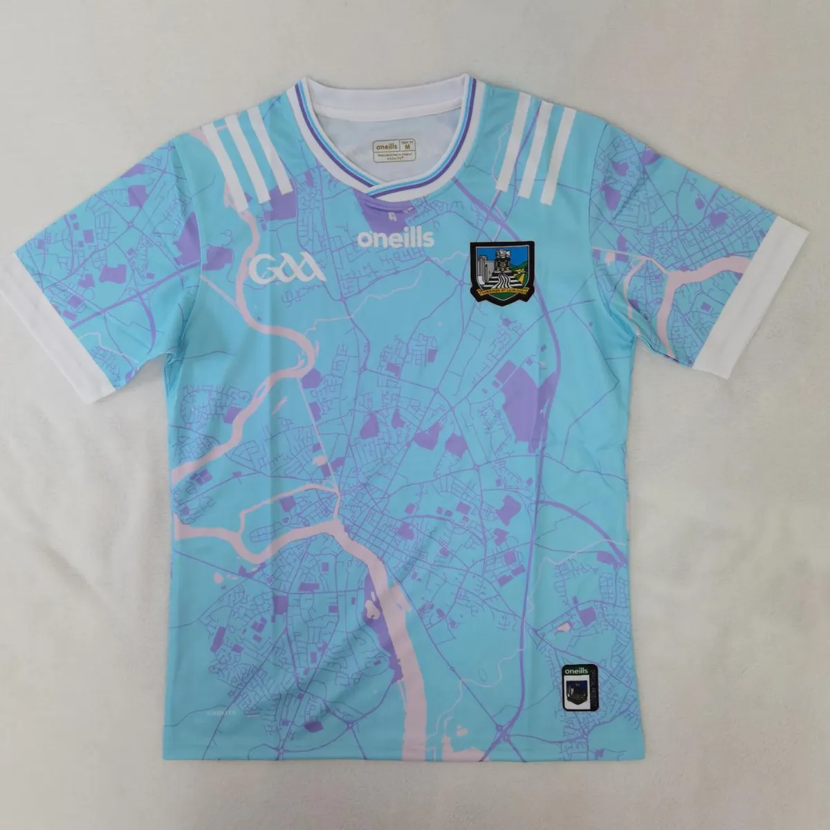 Limerick GAA Goalkeeper Jersey in aqua, white, purple