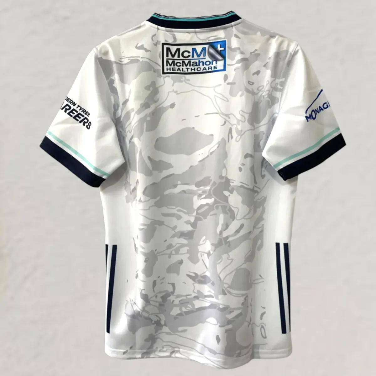 Fermanagh GAA 2025 Alternative Goalkeeper Jersey in white, navy view 2