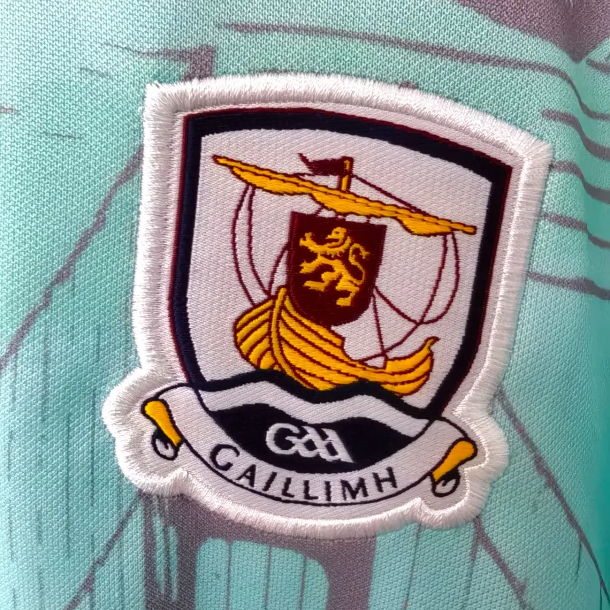 Galway GAA 2025 Alternative Goalkeeper Jersey in mint, grey, black view 3