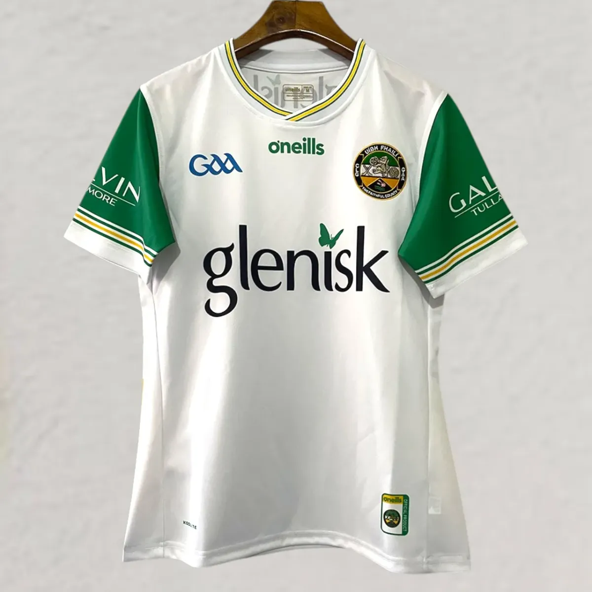 Offaly GAA 2025-26 Alternative Jersey in white, green, gold