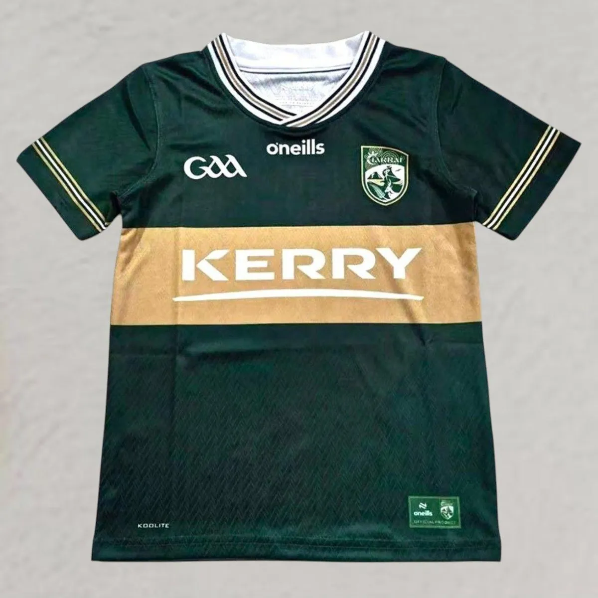 Kerry GAA Jersey in green, gold, white