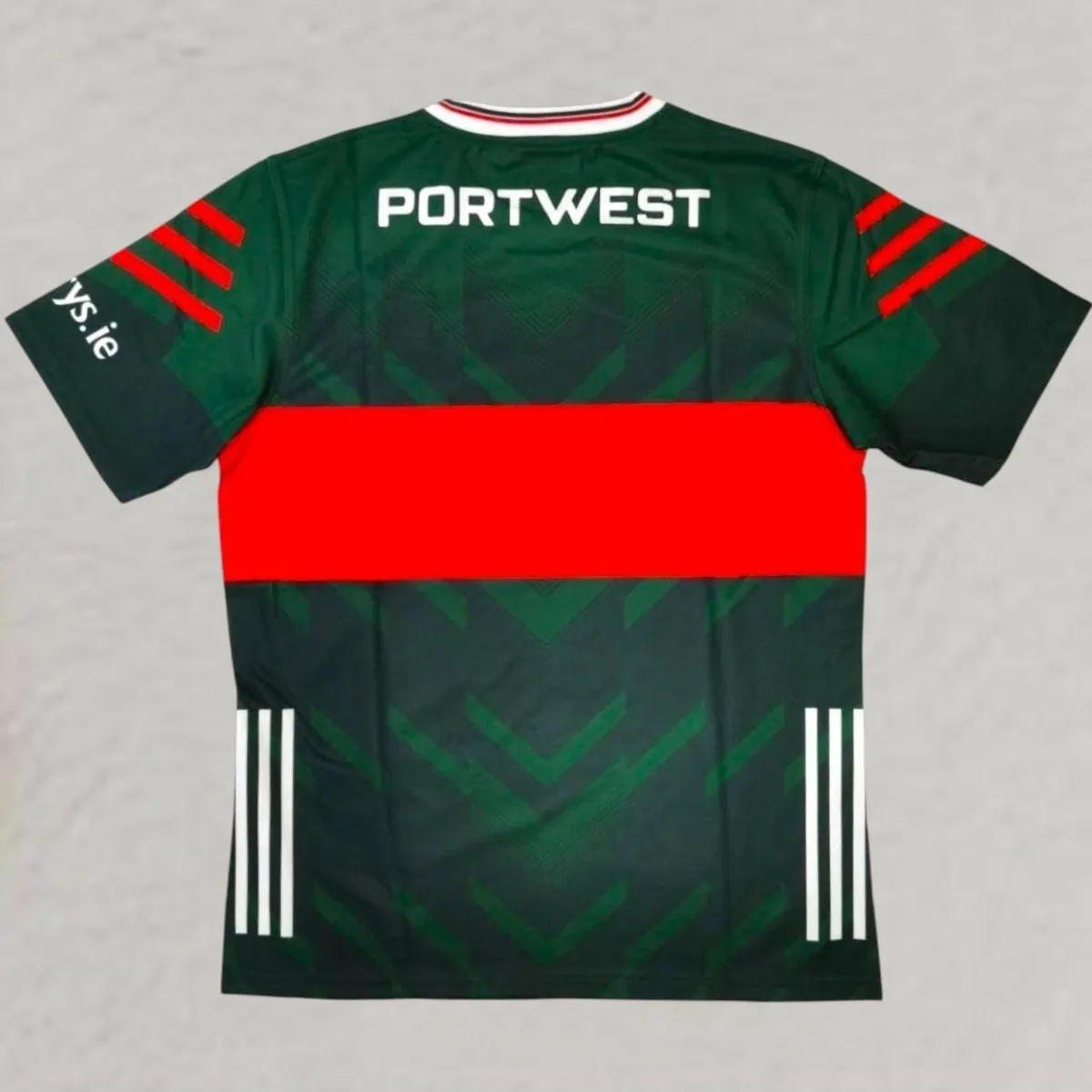 Mayo GAA Jersey in green, red view 2