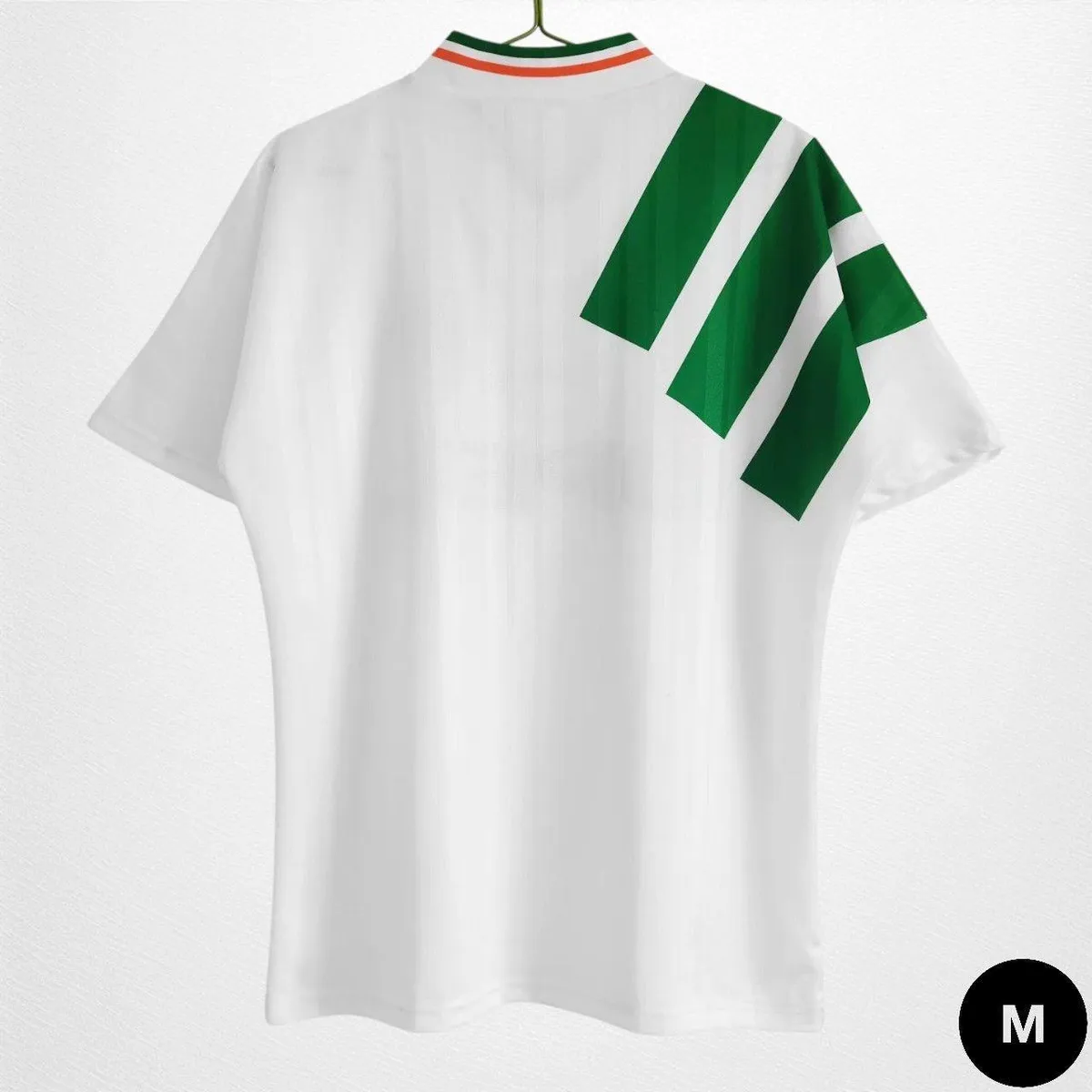 Ireland 1992-94 Away Jersey in white, green view 2